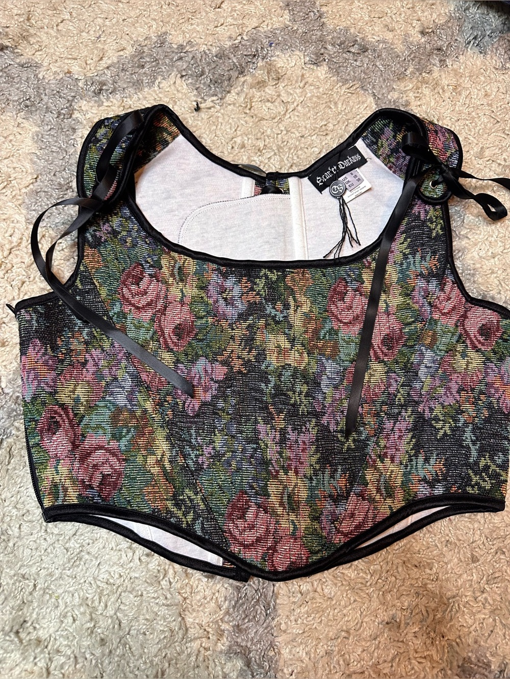 Scarlett Darkness Floral Corset